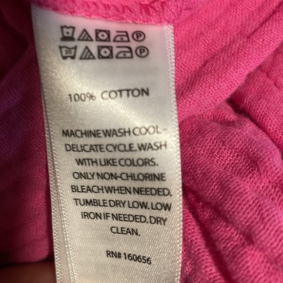 NWT Sincerely Jules pink textured wide leg high rise cropped pants size  large - Picture 12 of 13